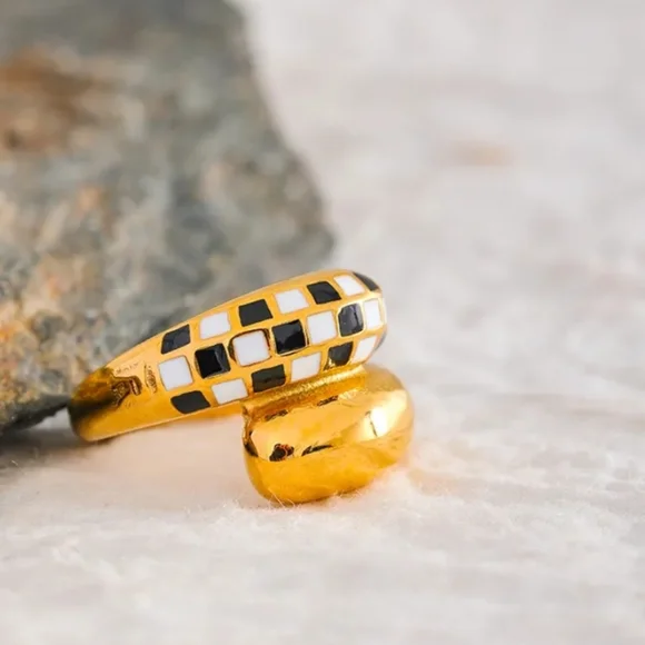 Gold Plated Boho Ring Size 6 - Picture 3 of 6